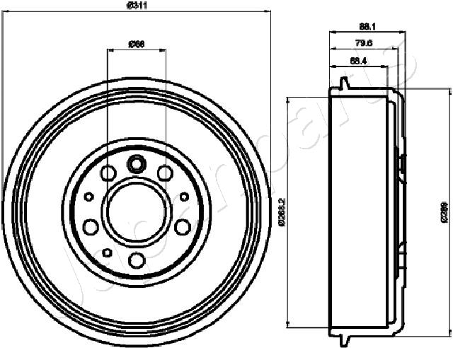 Brzdový bubon JAPANPARTS