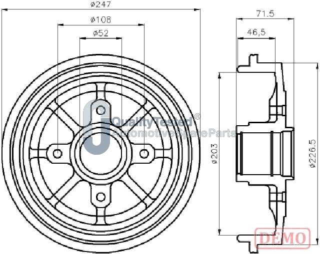 Brzdový bubon JAPANPARTS