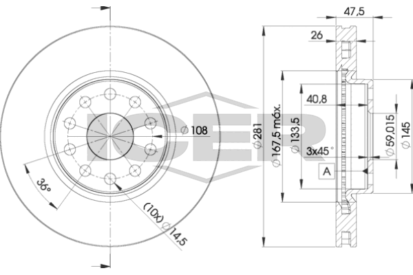 Brzdový kotúč ICER