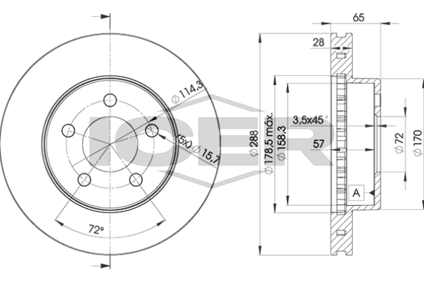 Brzdový kotúč ICER