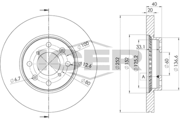 Brzdový kotúč ICER