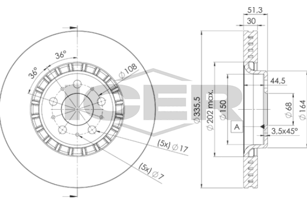 Brzdový kotúč ICER
