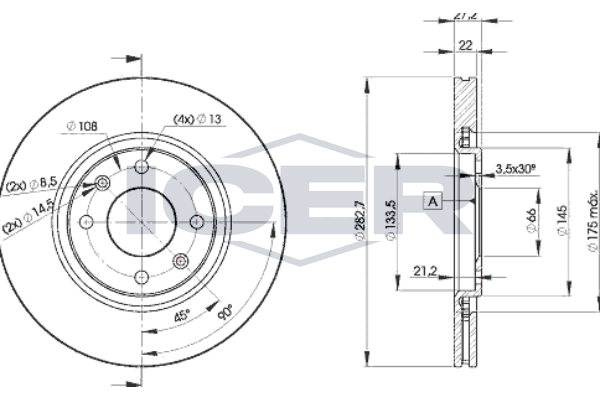 Brzdový kotúč ICER