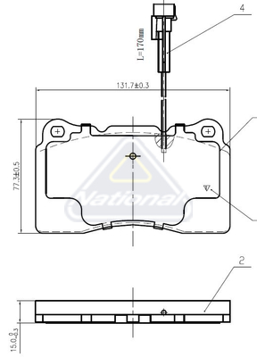 Sada brzdových platničiek kotúčovej brzdy National Auto Parts