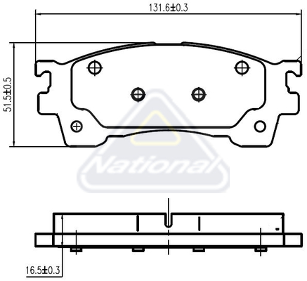 Sada brzdových platničiek kotúčovej brzdy National Auto Parts