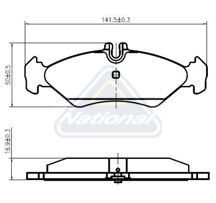 Sada brzdových platničiek kotúčovej brzdy National Auto Parts