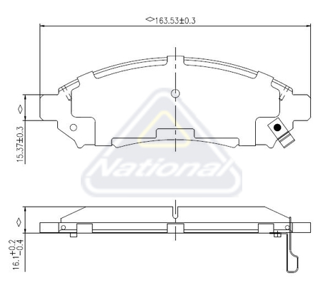 Sada brzdových platničiek kotúčovej brzdy National Auto Parts