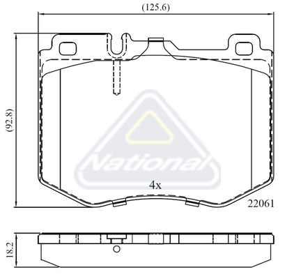 Sada brzdových platničiek kotúčovej brzdy National Auto Parts
