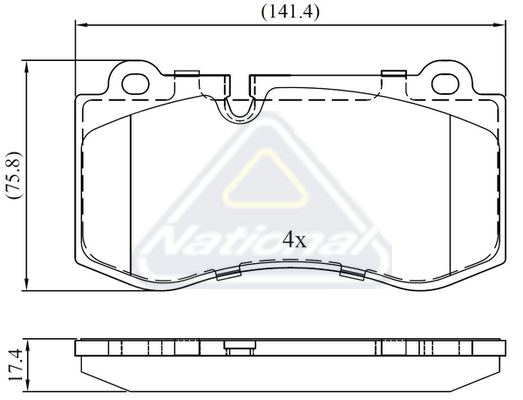 Sada brzdových platničiek kotúčovej brzdy National Auto Parts