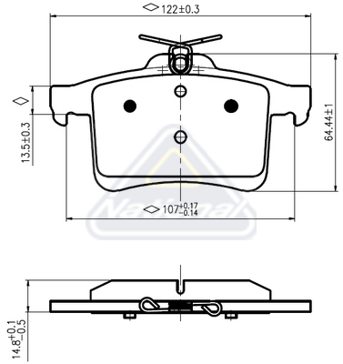 Sada brzdových platničiek kotúčovej brzdy National Auto Parts