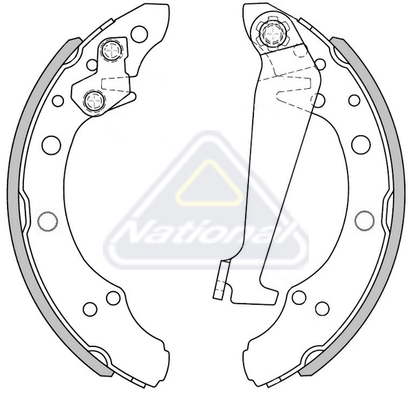 Sada brzdových čeľustí National Auto Parts