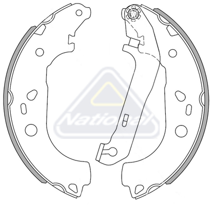 Sada brzdových čeľustí National Auto Parts