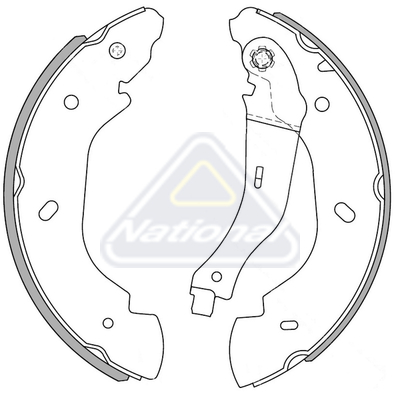 Sada brzdových čeľustí National Auto Parts