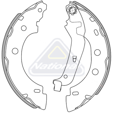 Sada brzdových čeľustí National Auto Parts