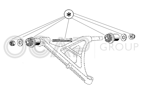 Sada ramien nápravy zavesenia kolies OCAP