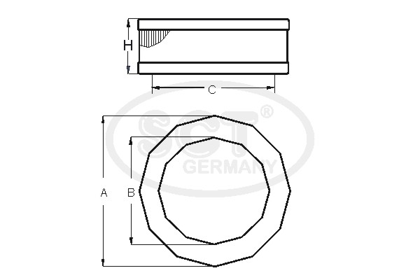 Vzduchový filter SCT - MANNOL