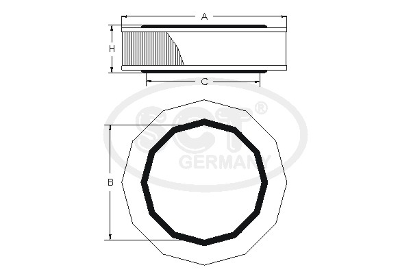 Vzduchový filter SCT - MANNOL