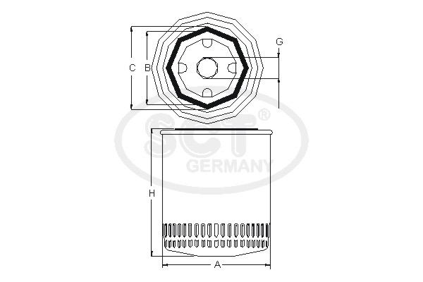 Hydraulický filter regulácie svetlej výżky SCT - MANNOL