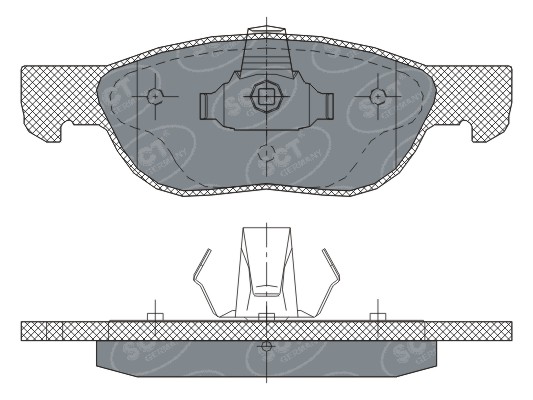 Sada brzdových platničiek kotúčovej brzdy SCT - MANNOL