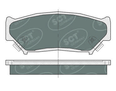 Sada brzdových platničiek kotúčovej brzdy SCT - MANNOL