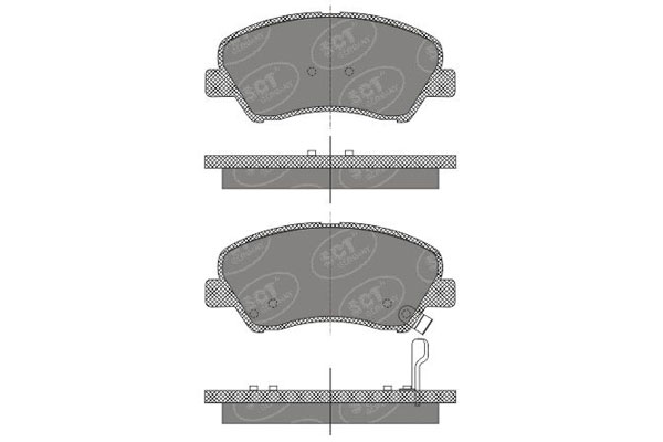 Sada brzdových platničiek kotúčovej brzdy SCT - MANNOL