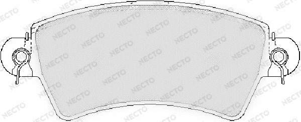 Sada brzdových platničiek kotúčovej brzdy NECTO