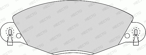 Sada brzdových platničiek kotúčovej brzdy NECTO