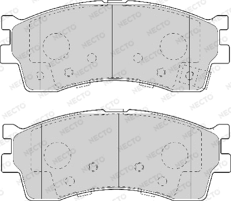 Sada brzdových platničiek kotúčovej brzdy NECTO