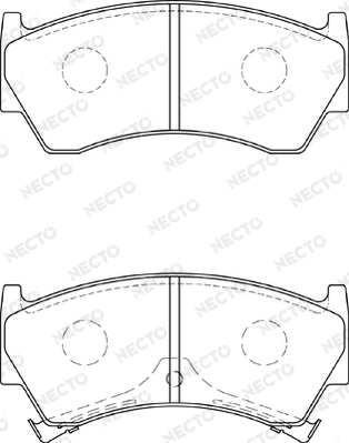 Sada brzdových platničiek kotúčovej brzdy NECTO