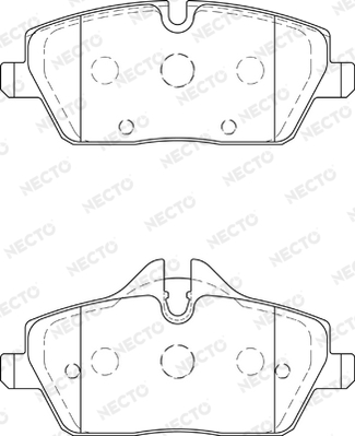 Sada brzdových platničiek kotúčovej brzdy NECTO
