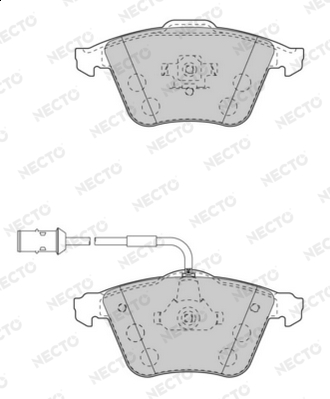 Sada brzdových platničiek kotúčovej brzdy NECTO