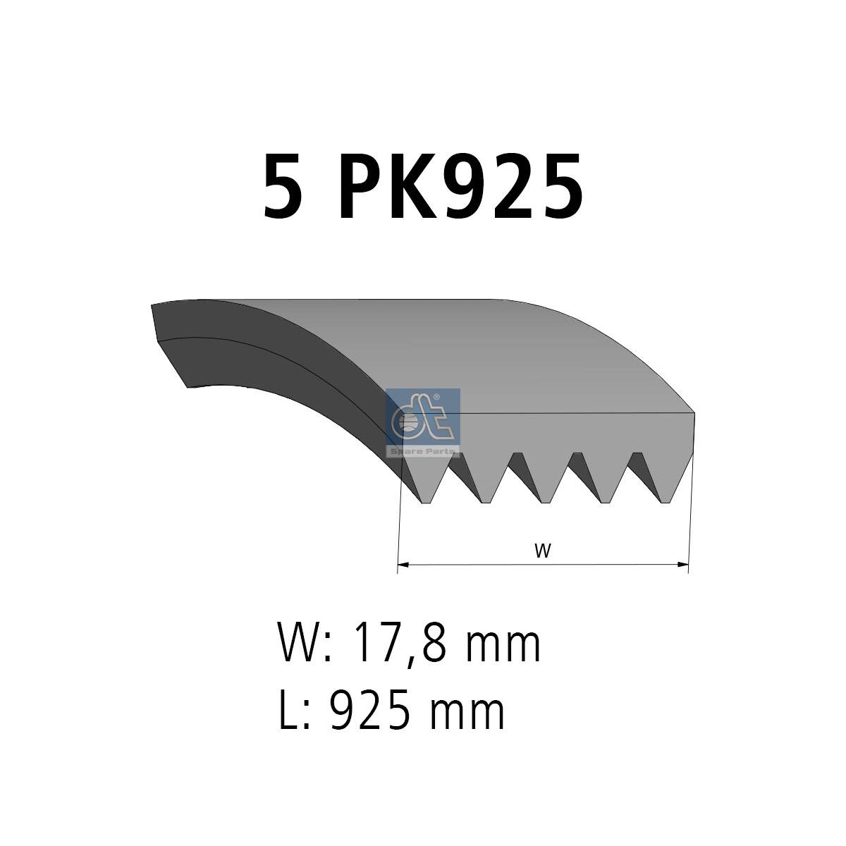 Ozubený klinový remeň DT Spare Parts