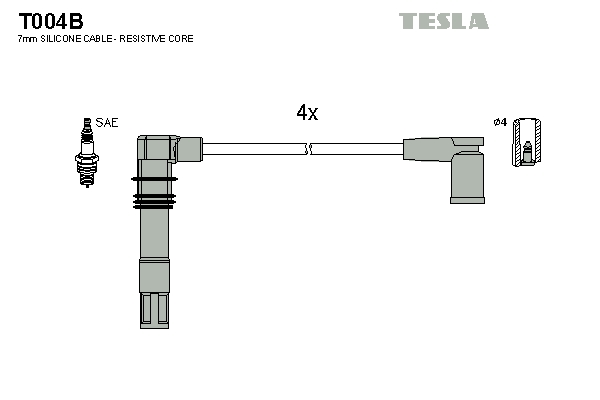 Sada zapaľovacích káblov TESLA