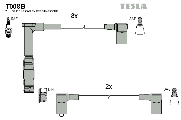Sada zapaľovacích káblov TESLA