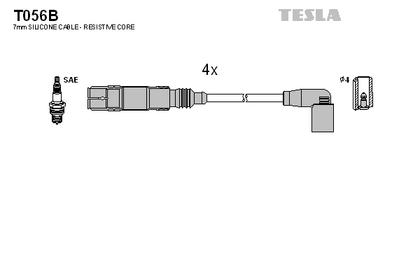 Sada zapaľovacích káblov TESLA