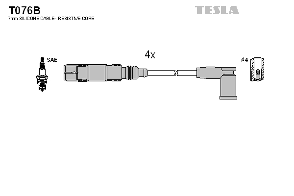 Sada zapaľovacích káblov TESLA
