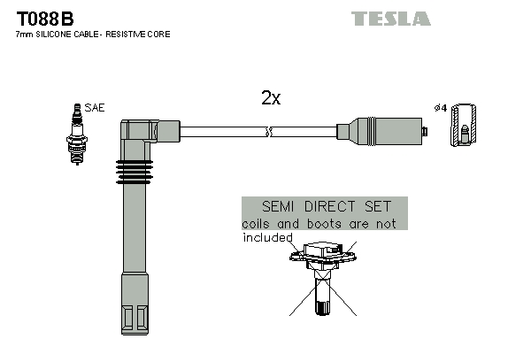 Sada zapaľovacích káblov TESLA
