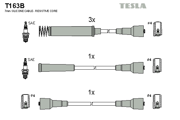 Sada zapaľovacích káblov TESLA