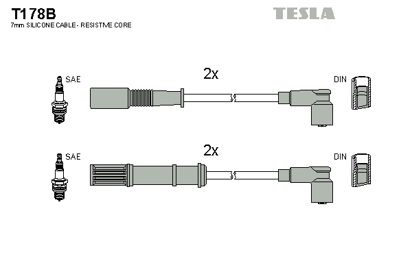 Sada zapaľovacích káblov TESLA