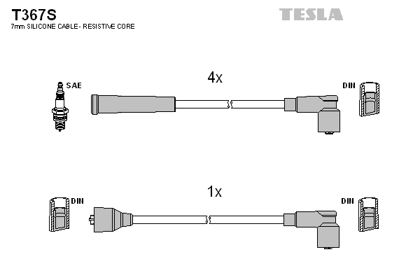 Sada zapaľovacích káblov TESLA