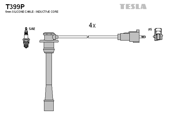Sada zapaľovacích káblov TESLA