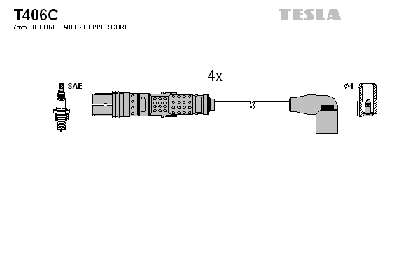 Sada zapaľovacích káblov TESLA