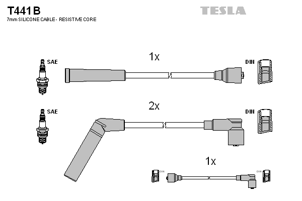 Sada zapaľovacích káblov TESLA
