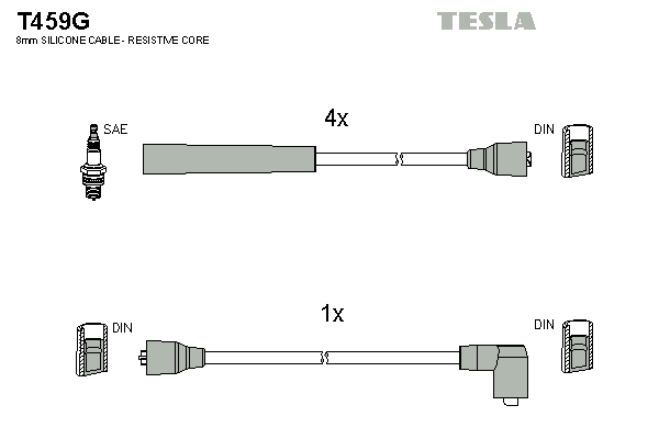 Sada zapaľovacích káblov TESLA