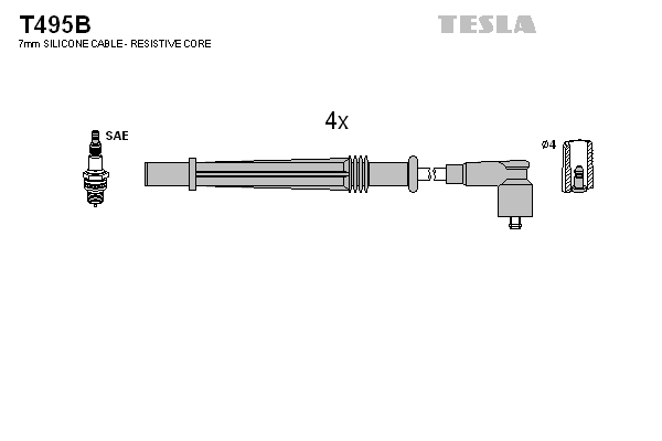 Sada zapaľovacích káblov TESLA