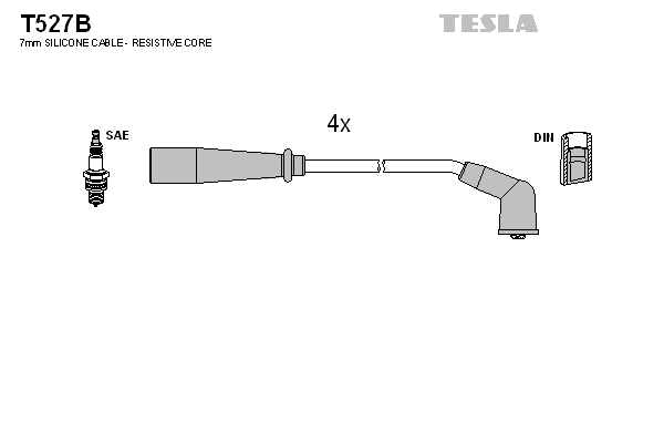 Sada zapaľovacích káblov TESLA