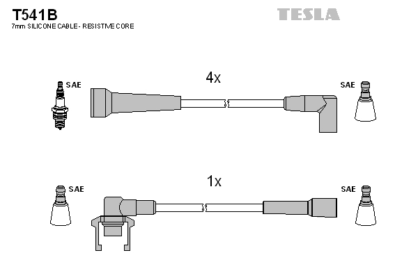 Sada zapaľovacích káblov TESLA