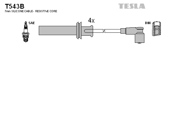 Sada zapaľovacích káblov TESLA