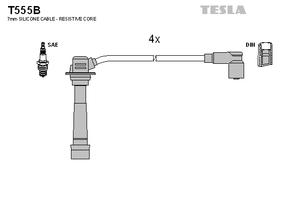 Sada zapaľovacích káblov TESLA