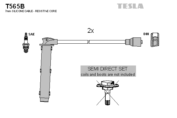Sada zapaľovacích káblov TESLA